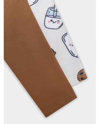 Комбинезон печеньки/молочко на молочном +песочный