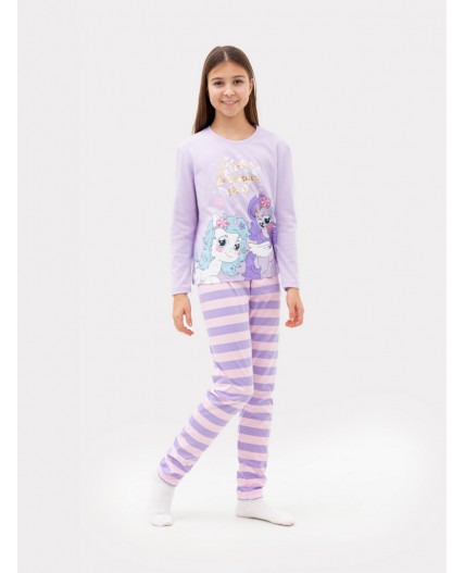 Комплект св.лиловый +розовая полоска