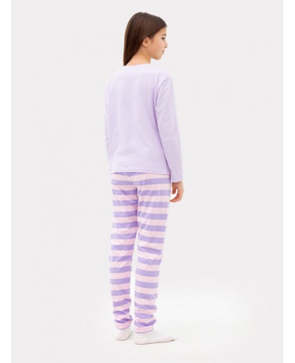 Комплект св.лиловый +розовая полоска
