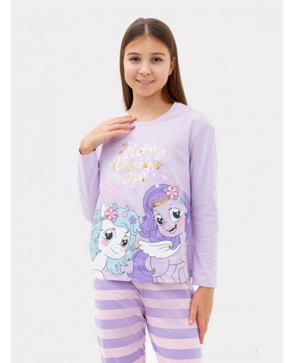 Комплект св.лиловый +розовая полоска