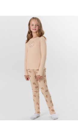 Комплект бежевый +лошадки на бежевом