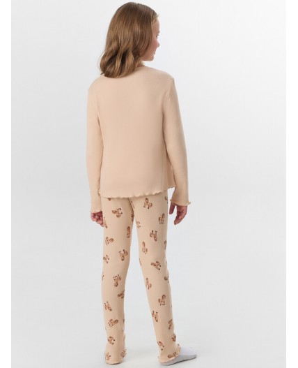 Комплект бежевый +лошадки на бежевом