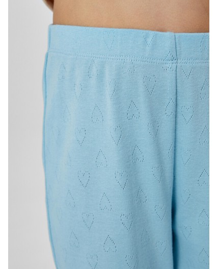 Комплект бежевый +сердечки на голубом