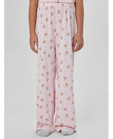 Комплект мишки с цветами на розовом