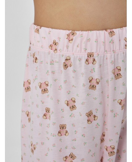 Комплект мишки с цветами на розовом