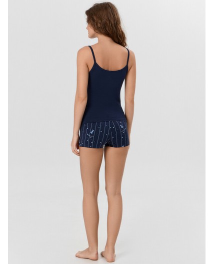 Комплект т.синий +лошади на т.синем +печать