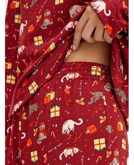 Комплект котики на вишневом