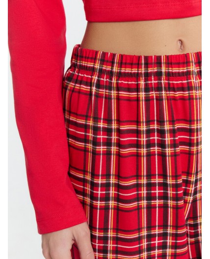 Комплект красный +красная клетка