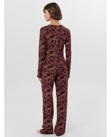 Комплект золотые олени на бордо