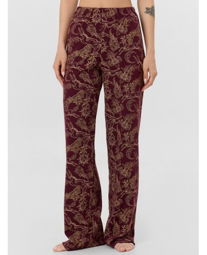 Комплект золотые олени на бордо