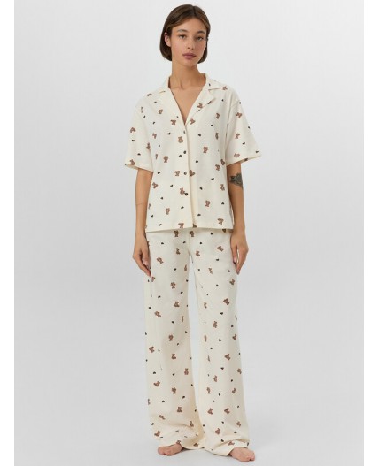 Пижама мишки на молочном