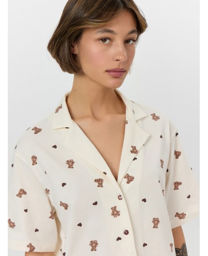 Пижама мишки на молочном