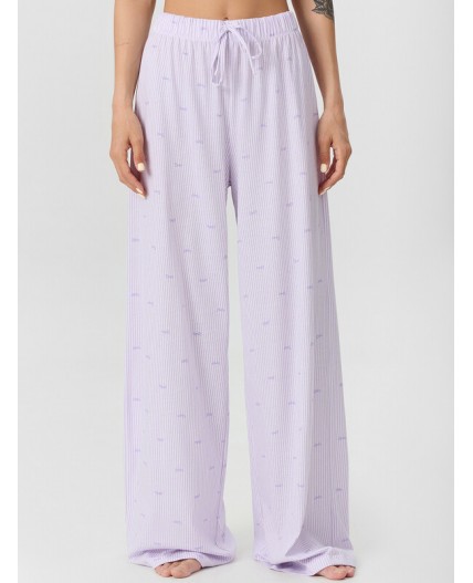 Пижама бантики на лиловой полоске