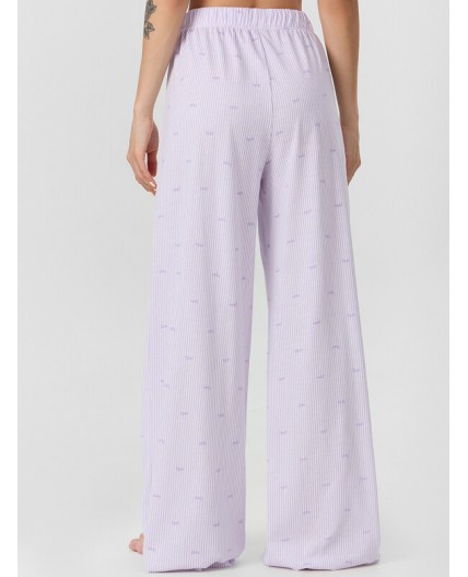 Пижама бантики на лиловой полоске