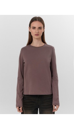 Лонгслив кофейный