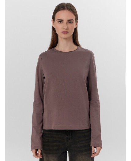 Лонгслив кофейный