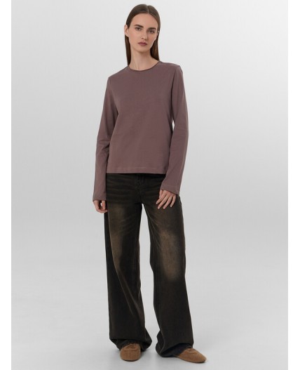 Лонгслив кофейный