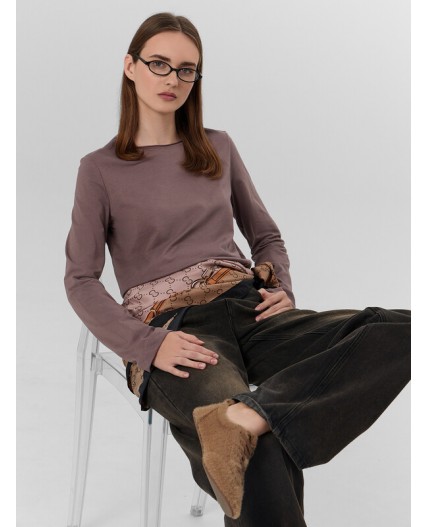 Лонгслив кофейный