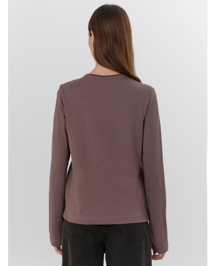 Лонгслив кофейный