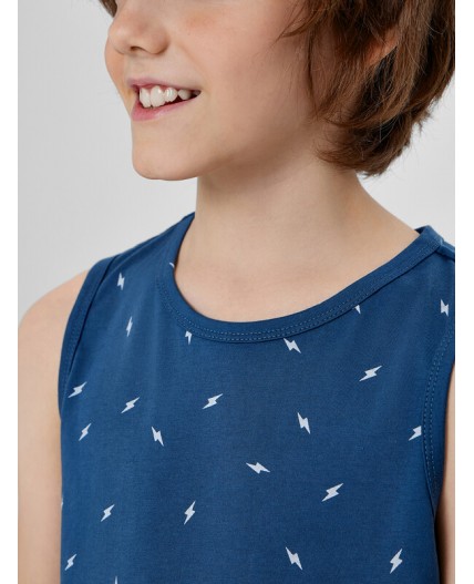 Майка молнии на синем