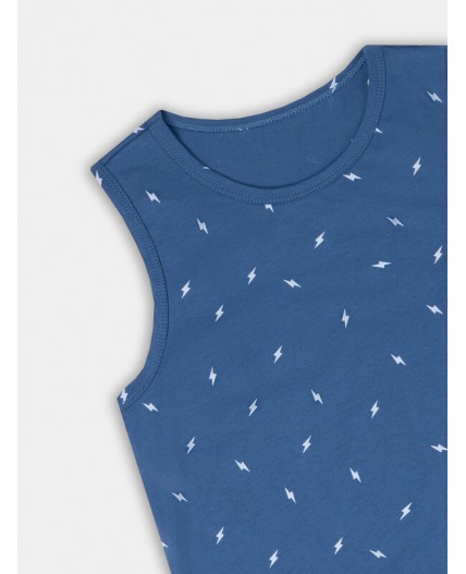 Майка молнии на синем