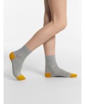 Носки серый меланж /горчичный