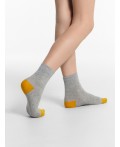 Носки серый меланж /горчичный