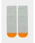 Носки серый меланж /оранжевый