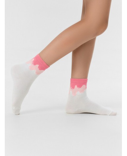 Носки лиловый /белый