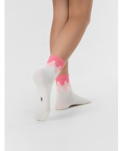 Носки лиловый /белый