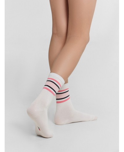 Носки лиловый /белый