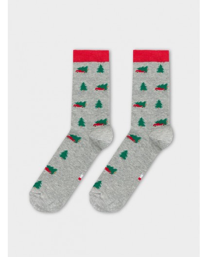 Носки серый меланж