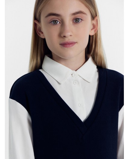 Платье т.синий