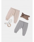 Ползунки серый +пудровый