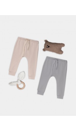 Ползунки серый +пудровый