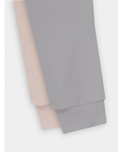 Ползунки серый +пудровый