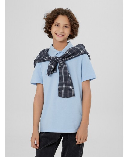 Поло голубой