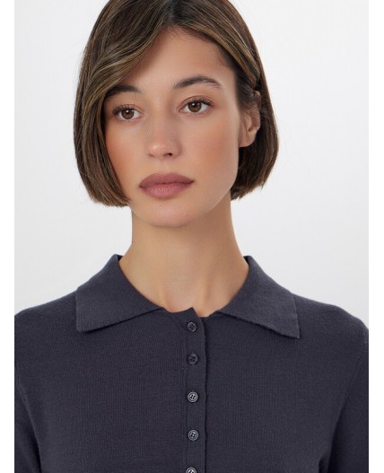 Поло металлический серый