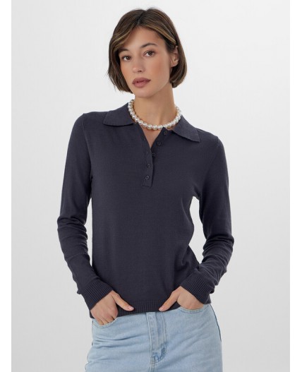 Поло металлический серый