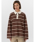 Поло полоска на шоколадном