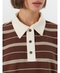 Поло полоска на шоколадном