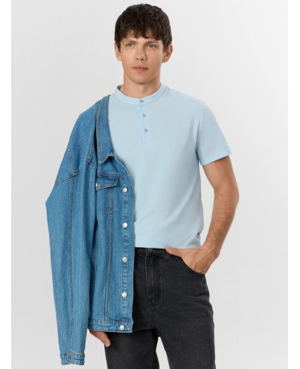 Футболка серо -голубой