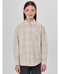 Рубашка бежевая клетка