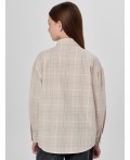 Рубашка бежевая клетка