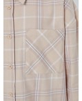 Рубашка бежевая клетка