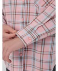 Рубашка голубая и розовая клетка