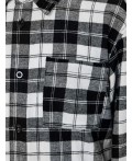 Рубашка черно -белая клетка