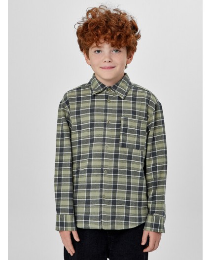 Рубашка зеленая клетка