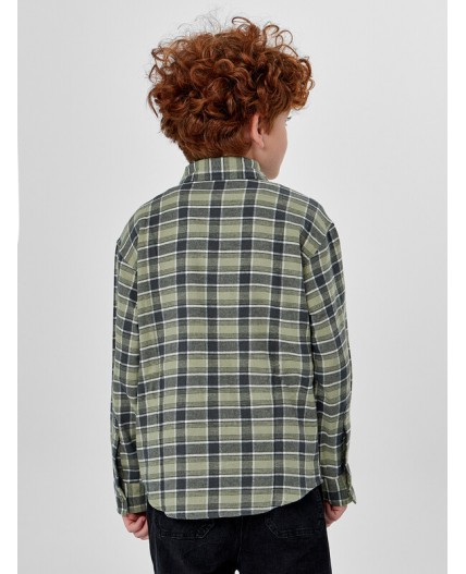 Рубашка зеленая клетка