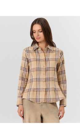 Рубашка св.коричневая клетка